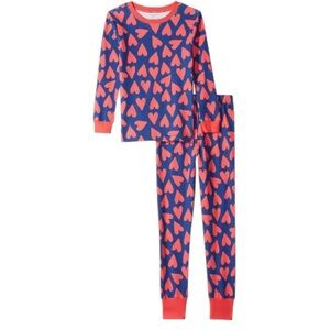 Heart Pattern Kids Pajamas - NEW Size 10